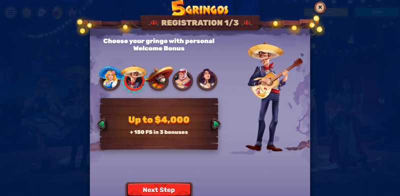 5 Gringos Registration 1