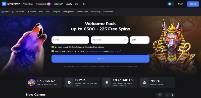 Skycrown Homepage