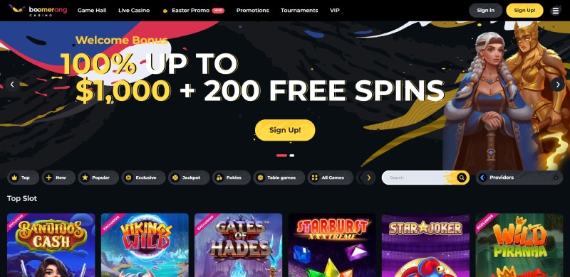 Boomerang Homepage