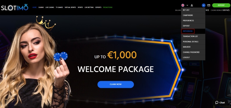 Slotimo Withdrawal