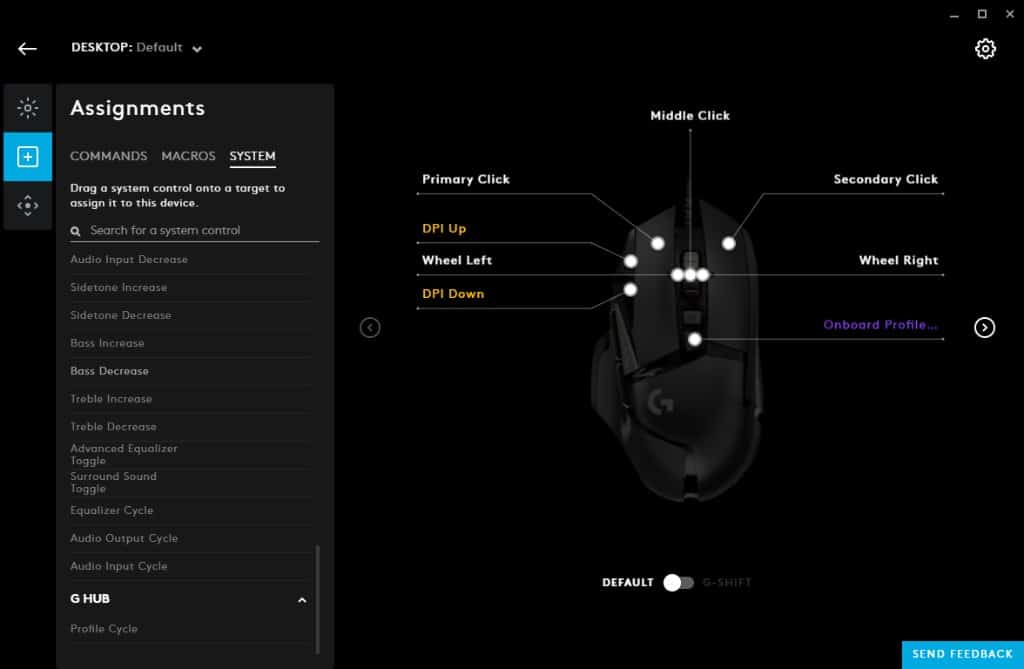 Logitech G Hub mouse