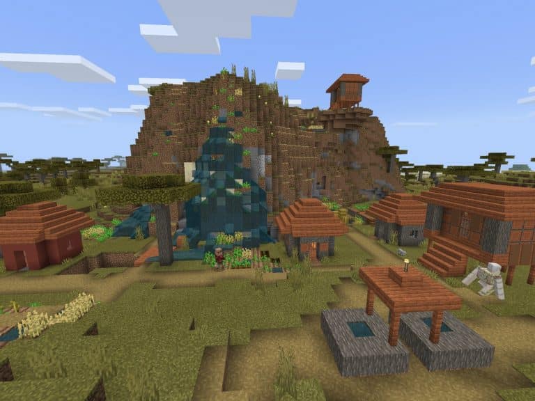 DIAMOND BELOW SPAWN VILLAGE