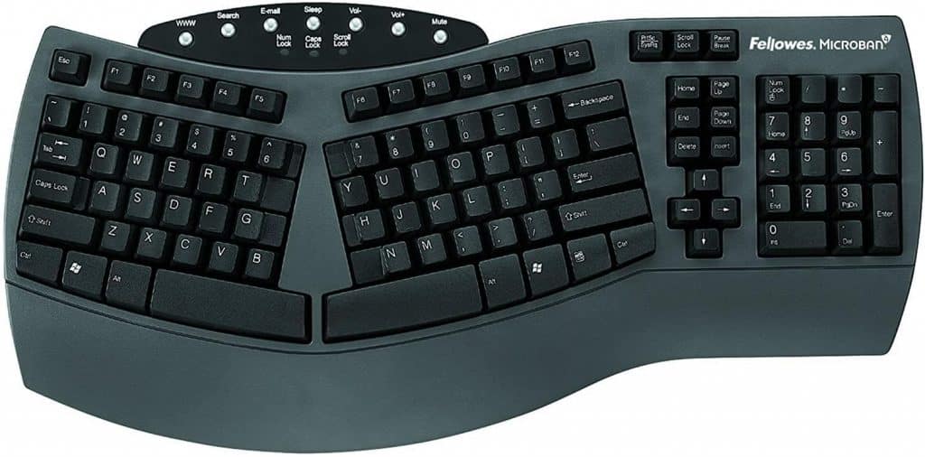 Fellowes Microban Split Design