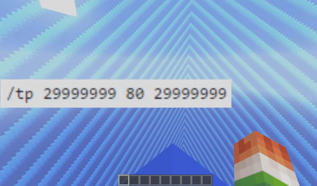 There is an end to the Minecraft world