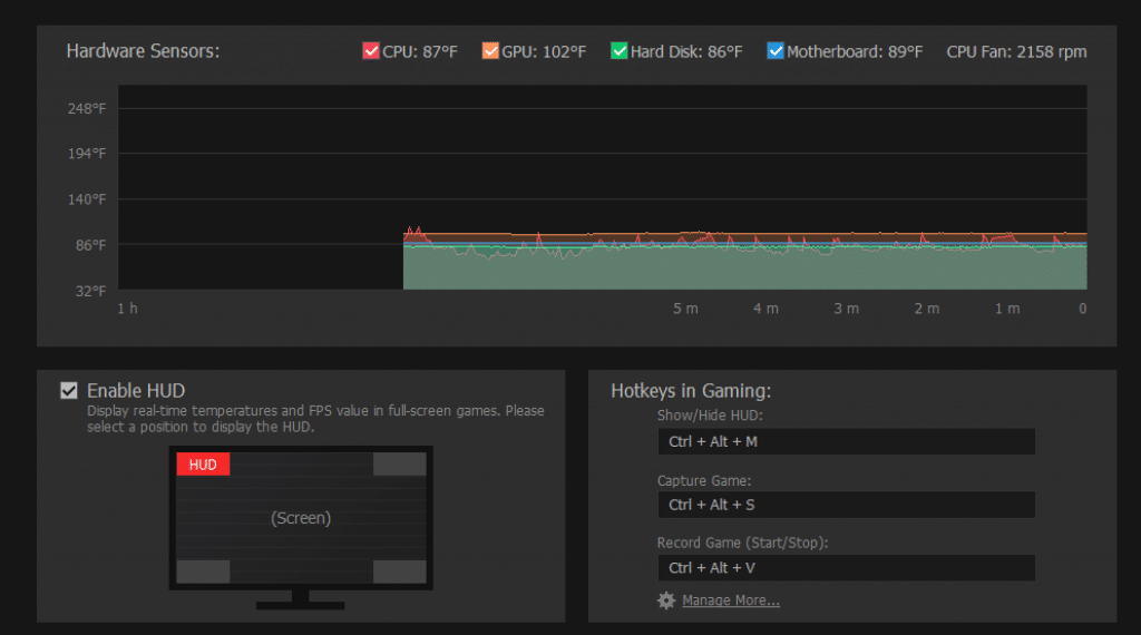 Enable HUD on Smart Game Booster Pro