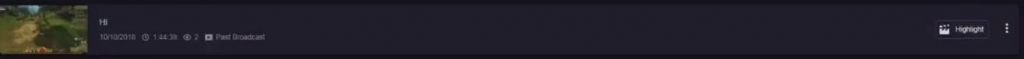 Twitch Highlights button