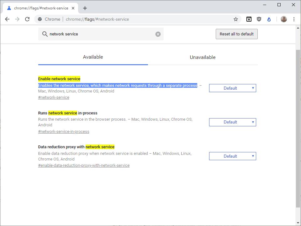 Disable services