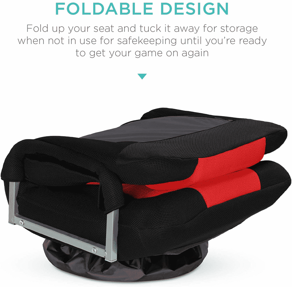 Multipurpose 360-Degree Swivel Floor Chair Foldable Design