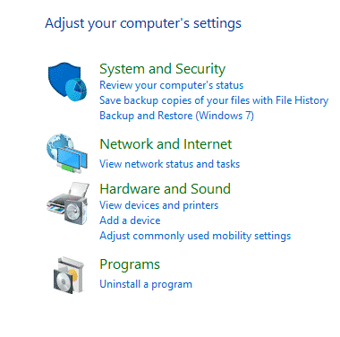 PC Settings