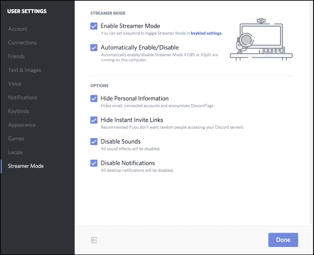 Streamer Mode in Discord