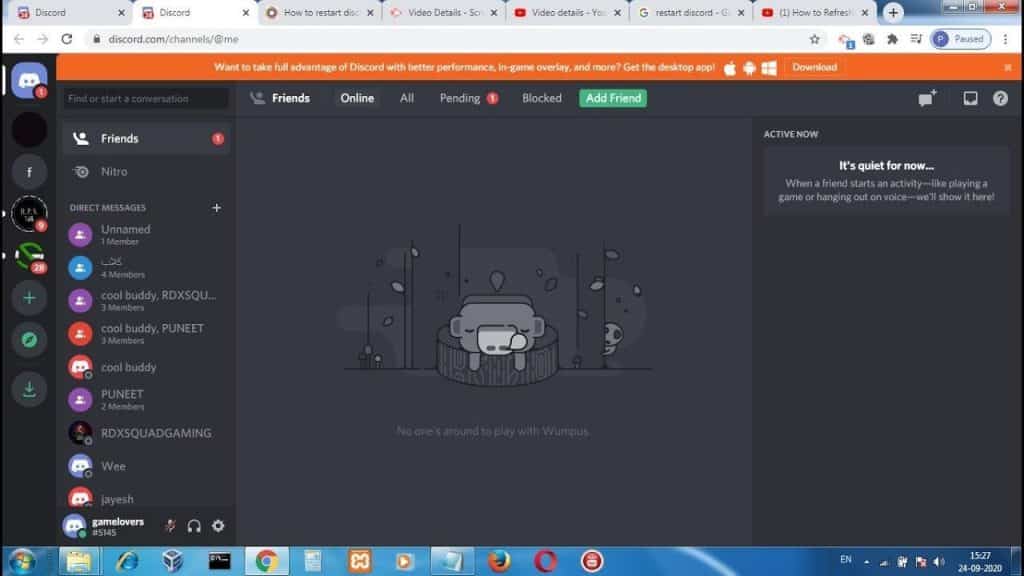Refresh Discord