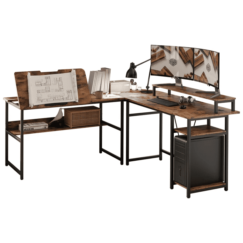 Inbox Zero L-shaped Gaming Desk