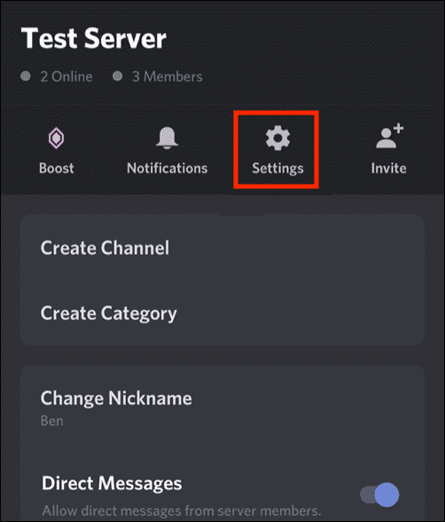 Server Setting