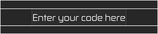 Code input area