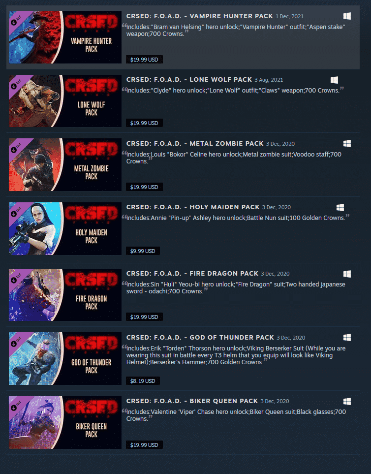 Cuisine Royale cost