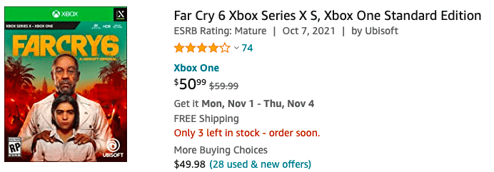 FarCry6 in Amazon