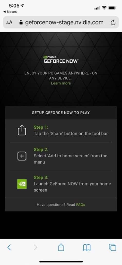 GeForce Now Setup for play