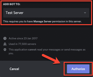 Assign Craig to your chosen server