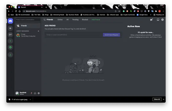 Discord web app