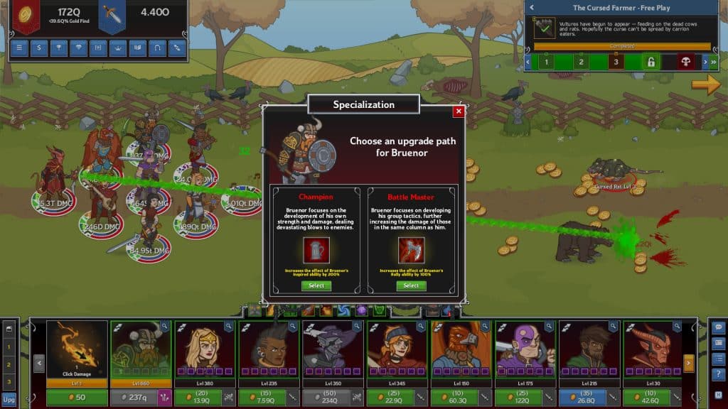 Idle Champions Specializations