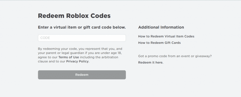 Redeem Card