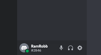 Settings button at discord
