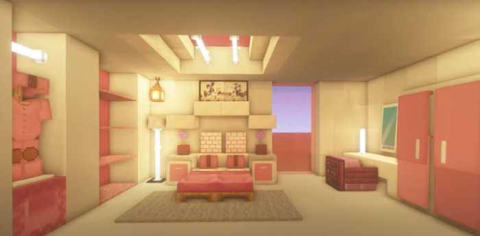 Bright Pink Bedroom Minecraft