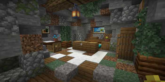 Cave Bedroom Minecraft