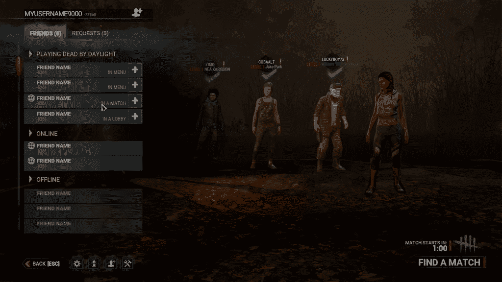 How to add Cross-Platform Friends in Dead by Daylight