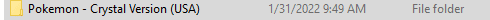 Navigate to your Pokemon Crystal Rom Folder