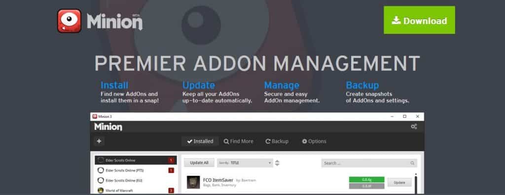 Using Minion to Install/Manage ESO Mods