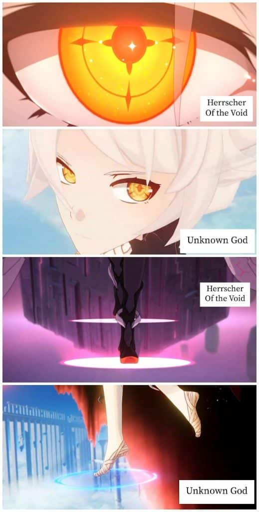 highlight the similarities between Unknown God and Kiana