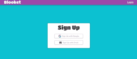 signing up in blooket
