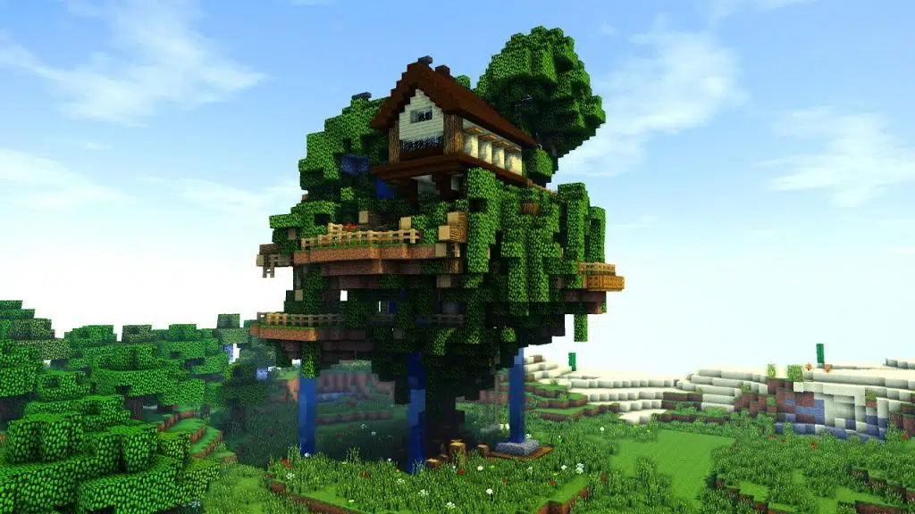 minecraft fantasy tree house