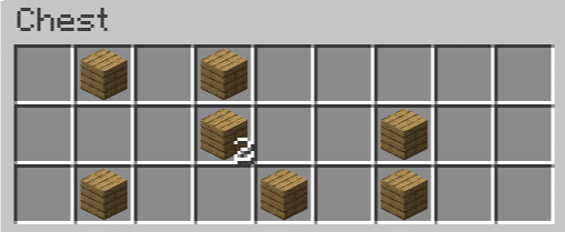 1-12 Oak Planks from chest