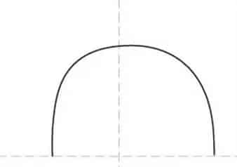 Draw an inverted U