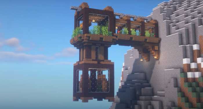 Hanging Mountain House minecraft