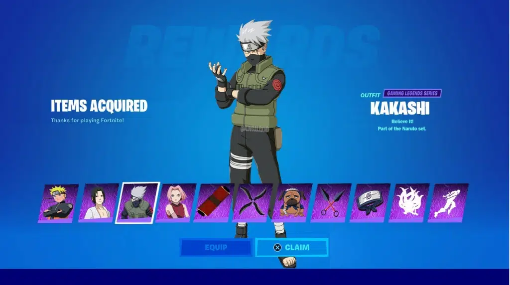 Kakashi Hatake Fortnite Skin
