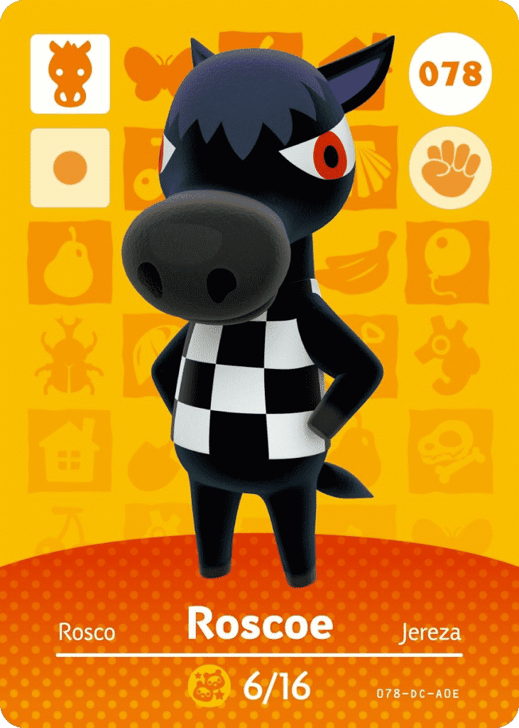 Roscoe’s Amiibo card
