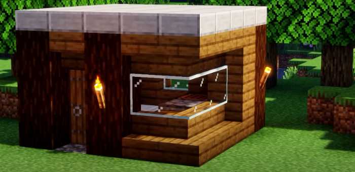 Small Compact Starter House minecraft