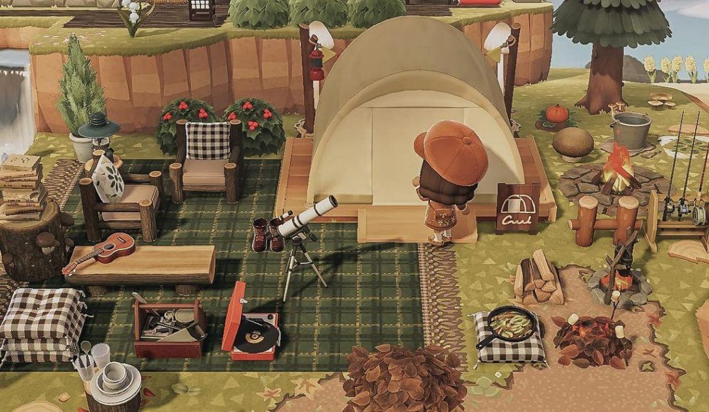 Stargazing and Camping Animal Crossing