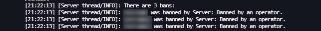 Viewing the Ban List