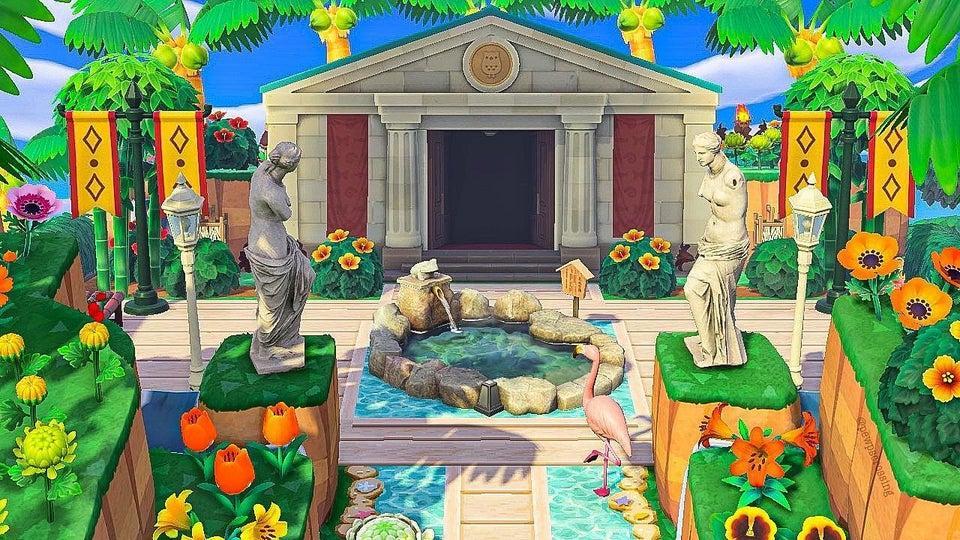 acnh tropical entrance ideas
