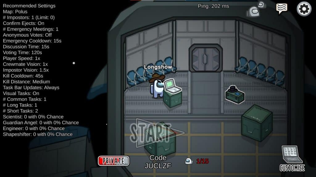 lobby in Among Us