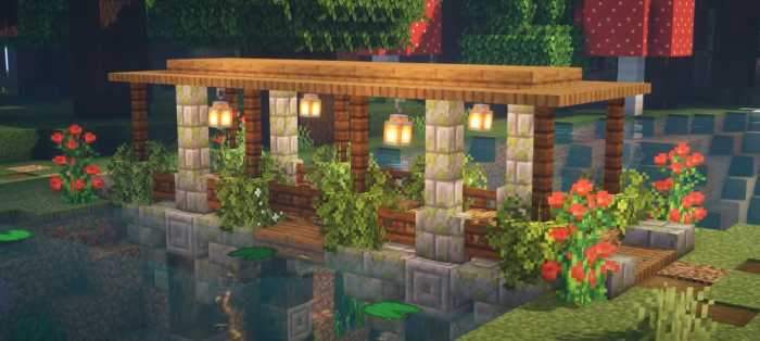 minecraft cute wooden bridge ideas