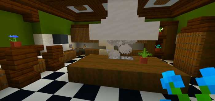minecraft dark wood kitchen ideas