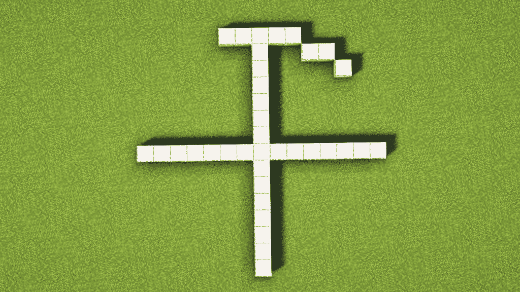place 1 block to the inner right