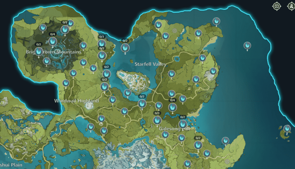 starfell valley genshin impact map