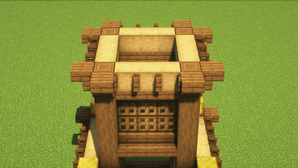 add 5 more spruce fence gate to higher pillars spruce stairs and spruce fence gate