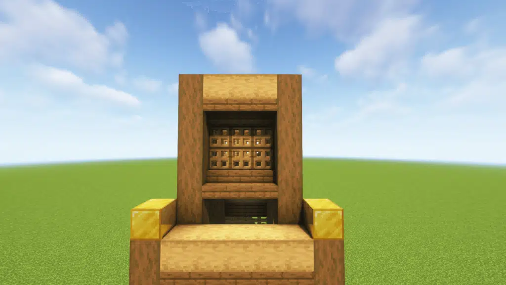 add 6 oak trapdoor on all sides of the second wall